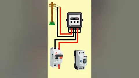 Basic electrical wiring connections diagram for beginners showing circuits and components