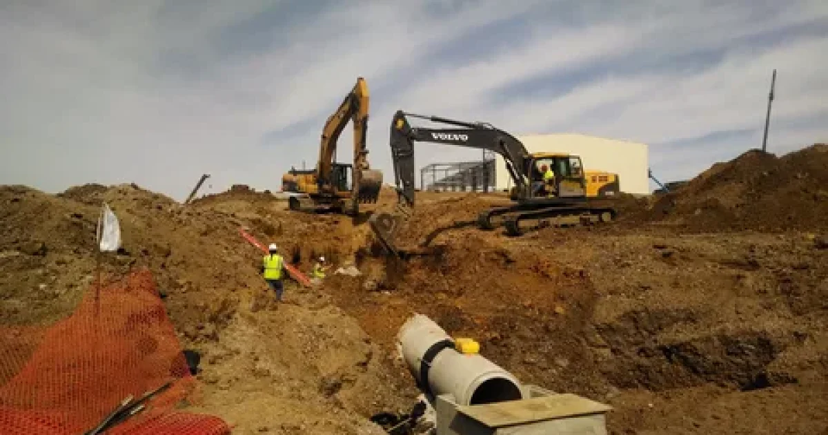 Underground services installation in Auckland NZ with trenching and utility pipes setup